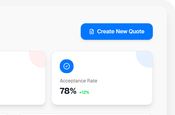 Quote creation interface